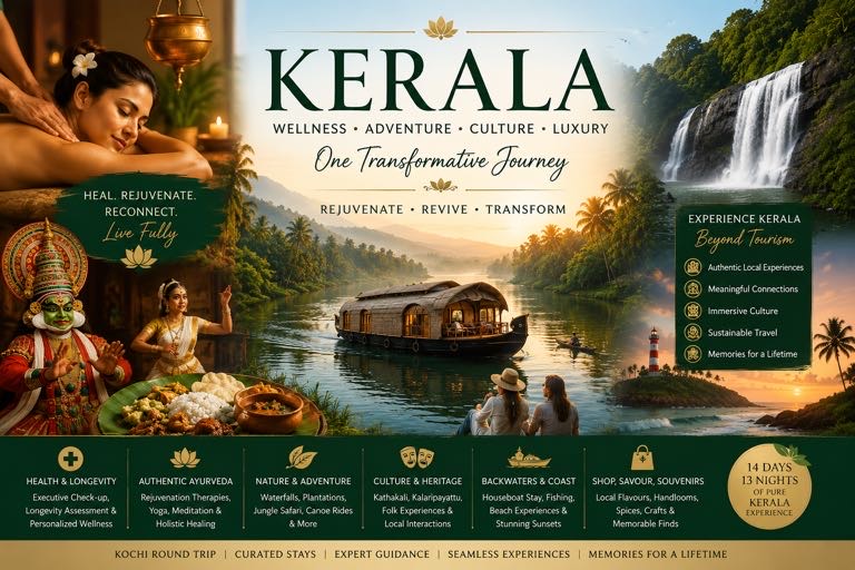 🌴 Kerala Soul, Wellness & Experience Expedition